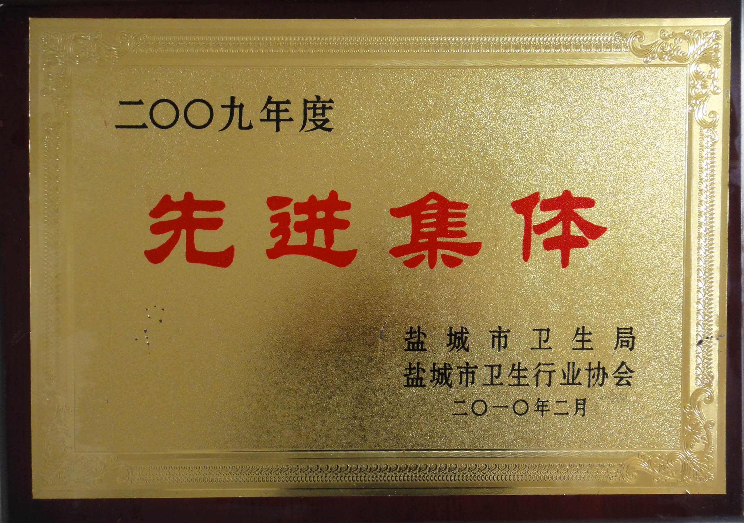 2009年度鹽城市衛(wèi)生行業(yè)先進集體